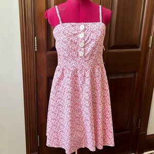 Passport    NWT   Pink/ Red Floral Print     Sun Dress                    Size S